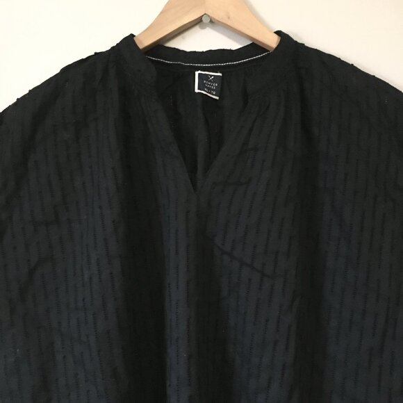 Black Broderie Anglaise 100% Cotton Sleeveless Blouse - Picture 3 of 13